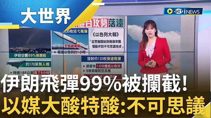 伊朗首次攻击以色列本土! 独特"一国两军" 革命卫队强悍掌政经地位 两伊战争扮重要角色 曾渗透伊拉克境内 几乎扭转战局│主播 苑晓琬│【大世界新闻】20240416│三立iNEWS - 天天要闻