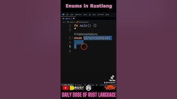 Enum example, in Rustlang #shots #rust #rustlang #programming #codding