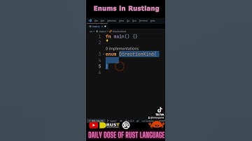 Enum example, in Rustlang #shots #rust #rustlang #programming #codding