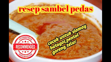 resep sambel pedas siomay yg hot banget||resep pedagang kaki lima