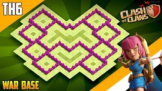 New Best Th6 Wartrophydefense Base 2018 Coc Town Hall 6 War Base Design - Clash Of Clans