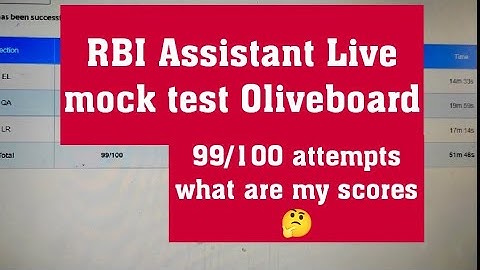 RBI Assistant Live mock test Oliveboard