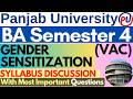 Gender Sensitization | BA Sem 4 Gender Sensitization | Gender Sensitization BA Sem 4