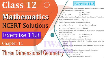 NCERT Solutions for Class 12 Maths Chapter 11 Exercise 11.3