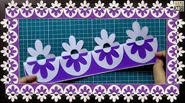 Two - Minutes Flower Design for Bulletin Board Border | DIY