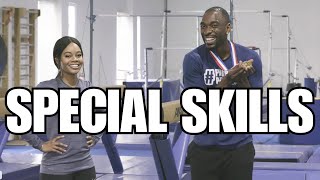 Gabby Douglas Teaches Jay Gymnastics | IMDB Special Skills (2020)