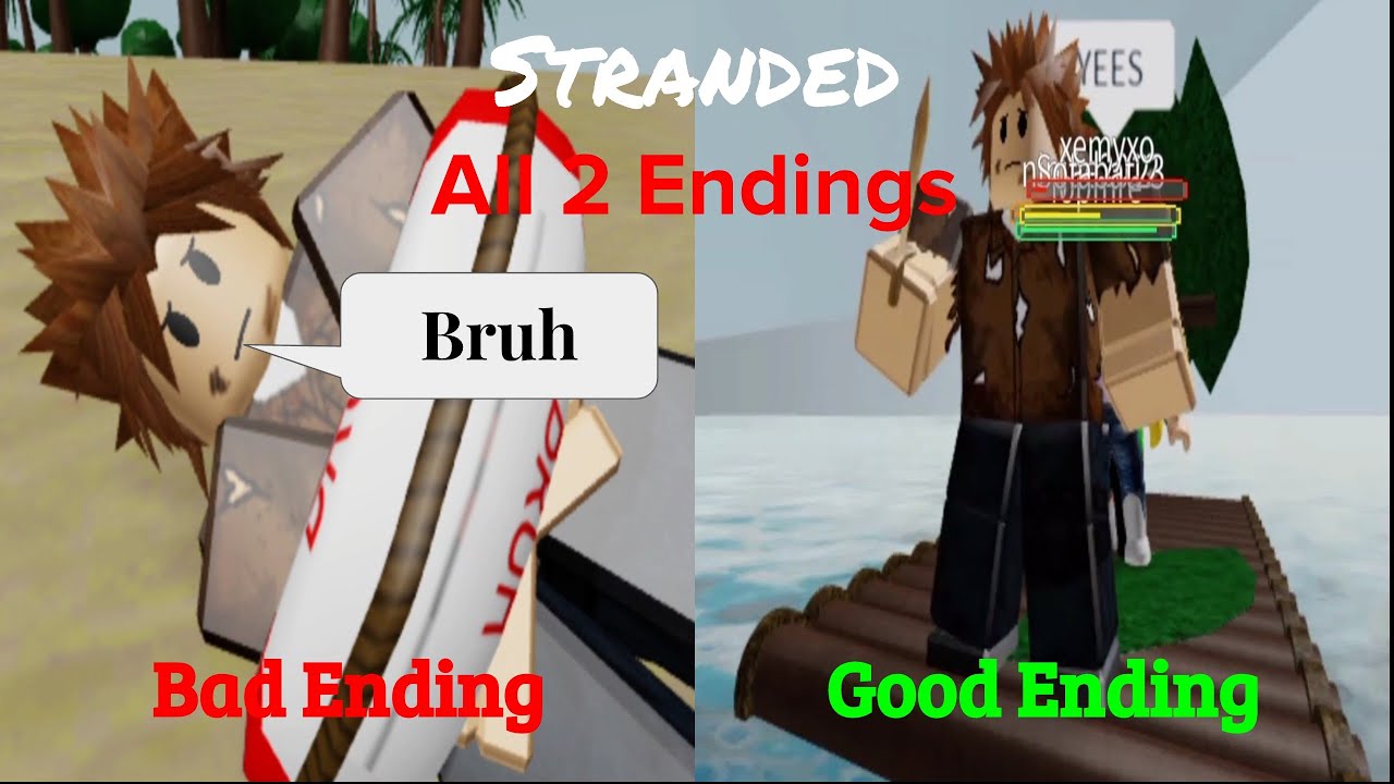 Roblox Stranded All 2 Endings - tiki island roblox all endings