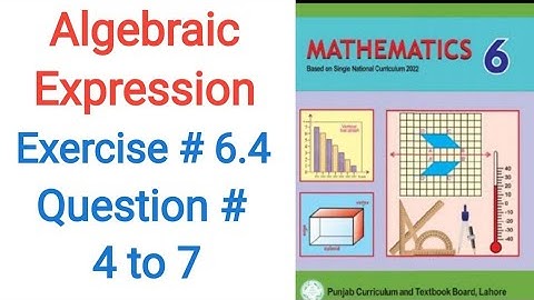 Class 6 Math Exercise 6.4 Question 4 to 7 