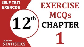 Exercise MCQs, Chapter 1, What is Statistics, Class 12 Business Statistics, 12th I.Com , self test