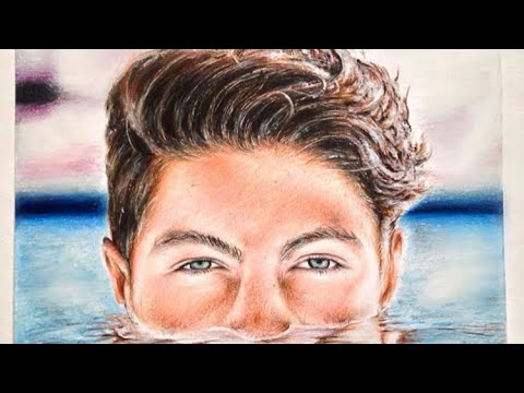 Progress shots of my drawing of Ben Azelart - YouTube