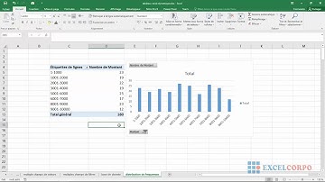 41 Distribution de fréquence à partir des  tableaux croisés dynamiques dans Excel