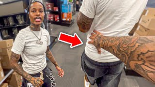 Grabbing Jazz Waist In Public To See How She Reacts...