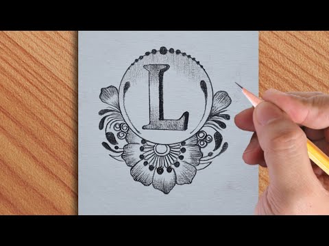 Amazing L Letter Tattoo Drawing With Pencil Simple Drawing Skartstudio
