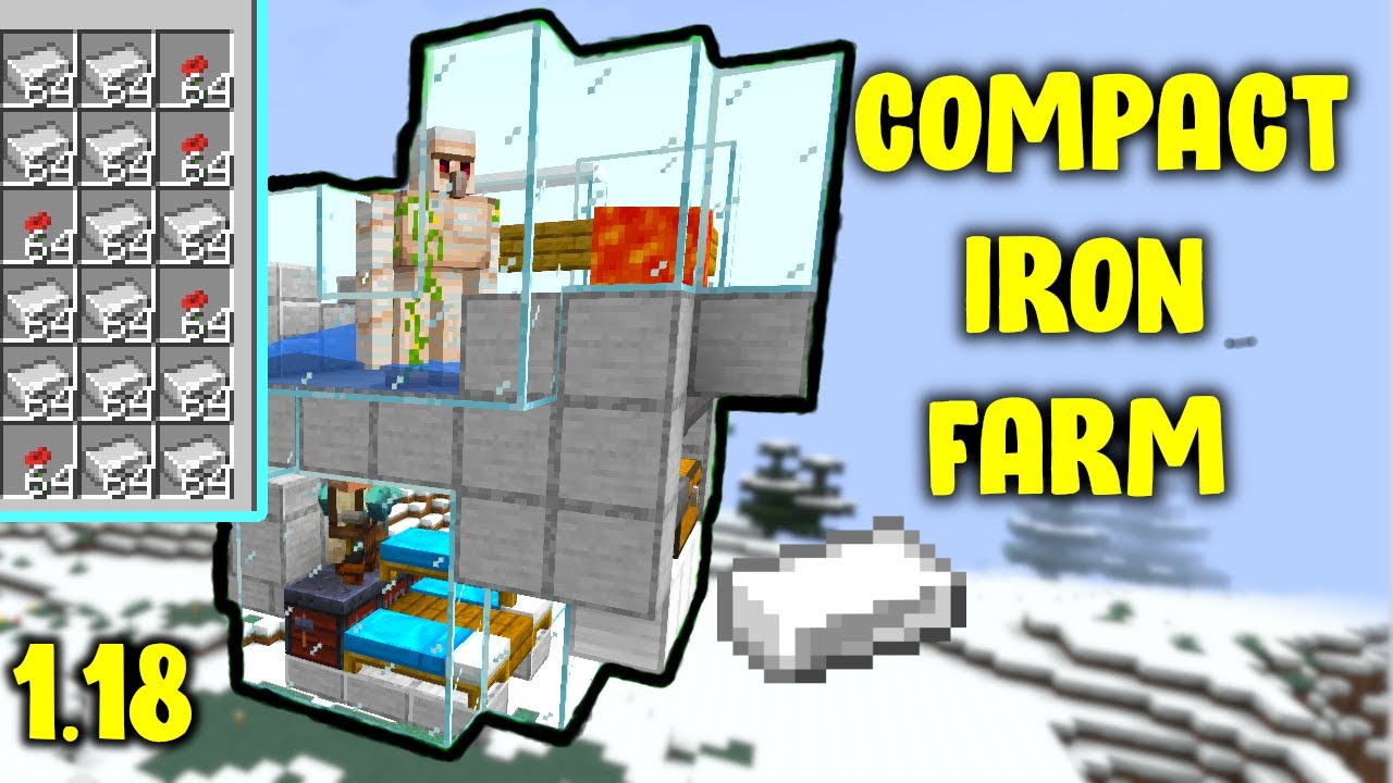 How To Build A COMPACT IRON FARM In Minecraft 1.19 Iron Farm Tutorial
