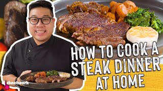 How To Cook A Steak Dinner At Home - How To Kitchen: EP7
Ming demonstrates how to prepare the perfect steak meal with caramelised onions, roasted garlic, glazed carrots, and sautéed kale. Learn intermediate cooking techniques like searing, basting, caramelising, and glazing.
Mings Instagram http://instagram.com/maehng
Get the Clicknetwork app to watch videos up to 1 MONTH before they hit YouTube! http://qrop.it/il6t4f
Website http://clicknetwork.tv
Instagram http://instagram.com/clicknetwork
Facebook http://facebook.com/clicknetwork
Twitter http://twitter.com/clicknetwork How To Cook A Steak Dinner At Home - How To Kitchen: EP7