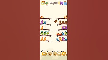 Bird sort color game level 607 #games #gamedesign #gameartdesign #gamelevel #gameplay #gamedesigning