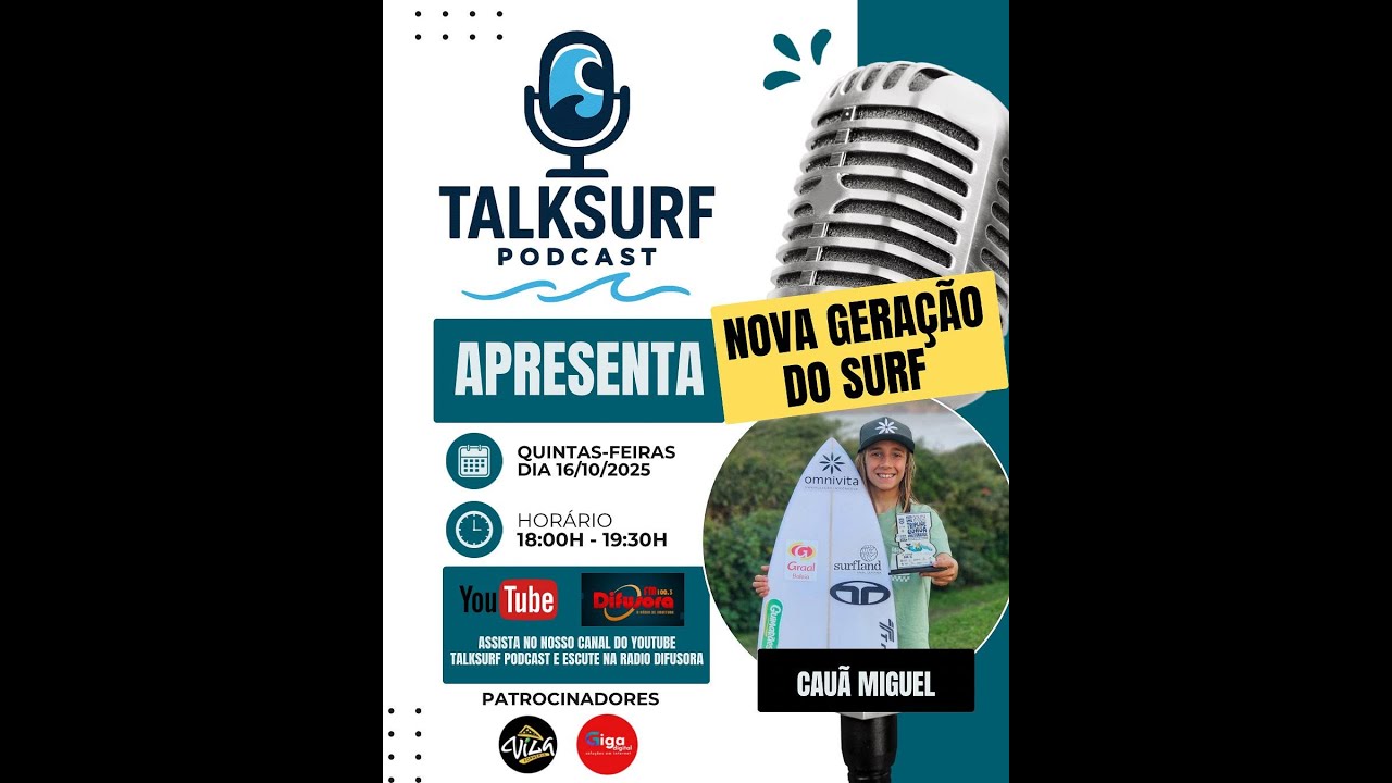 TALK SURF PODCAST NOVA GERAÇÃO DO SURF COM CAUÃ MIGUEL