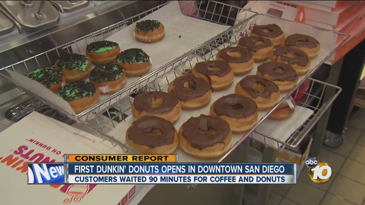 Dunkin' Donuts opens location in downtown San Diego YouTube
