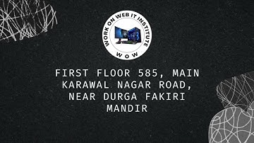 Work on Web IT Institute, Advance Computer Courses Institute in karawal nagar Delhi - 110094