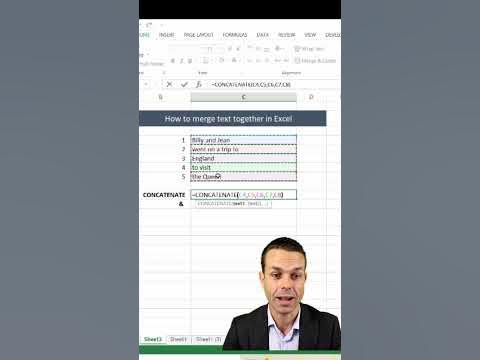 How to Merge Text Together in Excel (2 Ways!) #Shorts - YouTube