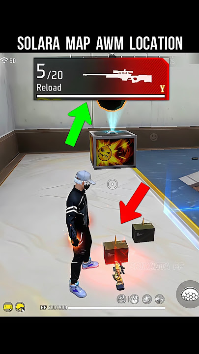 Solara Map AWM Location 🔥 Free Fire Best Weapon Loot Location in BR Rank #srikantaff
