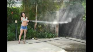 Kelly Monaco - Washing her car and gardening