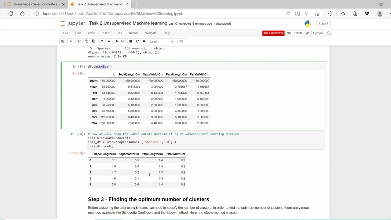 Data Science & Business Analytics Internship at The Spark Foundation Task 2 | Unsupervised ML