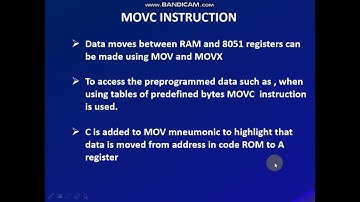 8051 INSTRUCTION MOVC