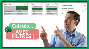 Tableau de bord simple et efficace - Filtres, Segments, SOUS.TOTAL