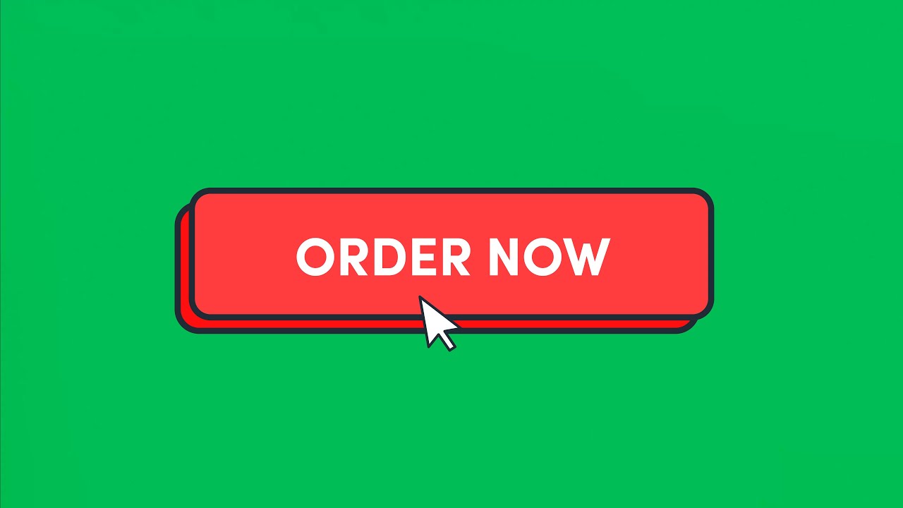 Order Now Button Green Screen Animation 4K