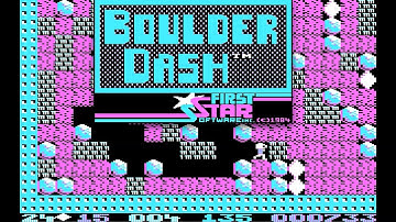 Boulder Dash by Data East / First Star Software, 1984 - PC / DOS / Atari / C64 / Apple - puzzle game