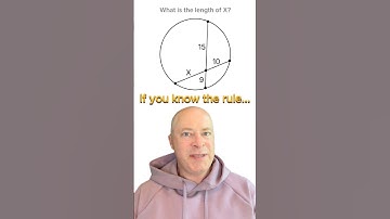 If you know the rule for intersecting chords, this