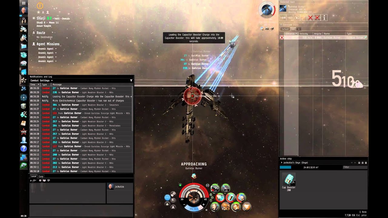 EVE Online Guristas Burner Mission Enyo YouTube