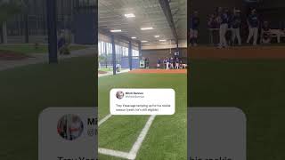 Trey Yesavage throwing on the first day of Toronto’s spring training 🔥 #BlueJays #Baseball #MLB