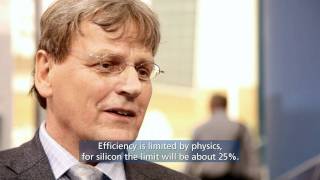 Prof. Dr. Eicke Weber of Fraunhofer ISE talks to Sharp at Intersolar 2011