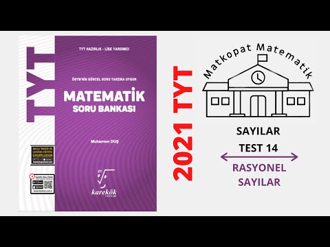 KAREKÖK TYT MATEMATİK (2021 SON BASKI) SORU BANKASI - RASYONEL SAYILAR TEST 14