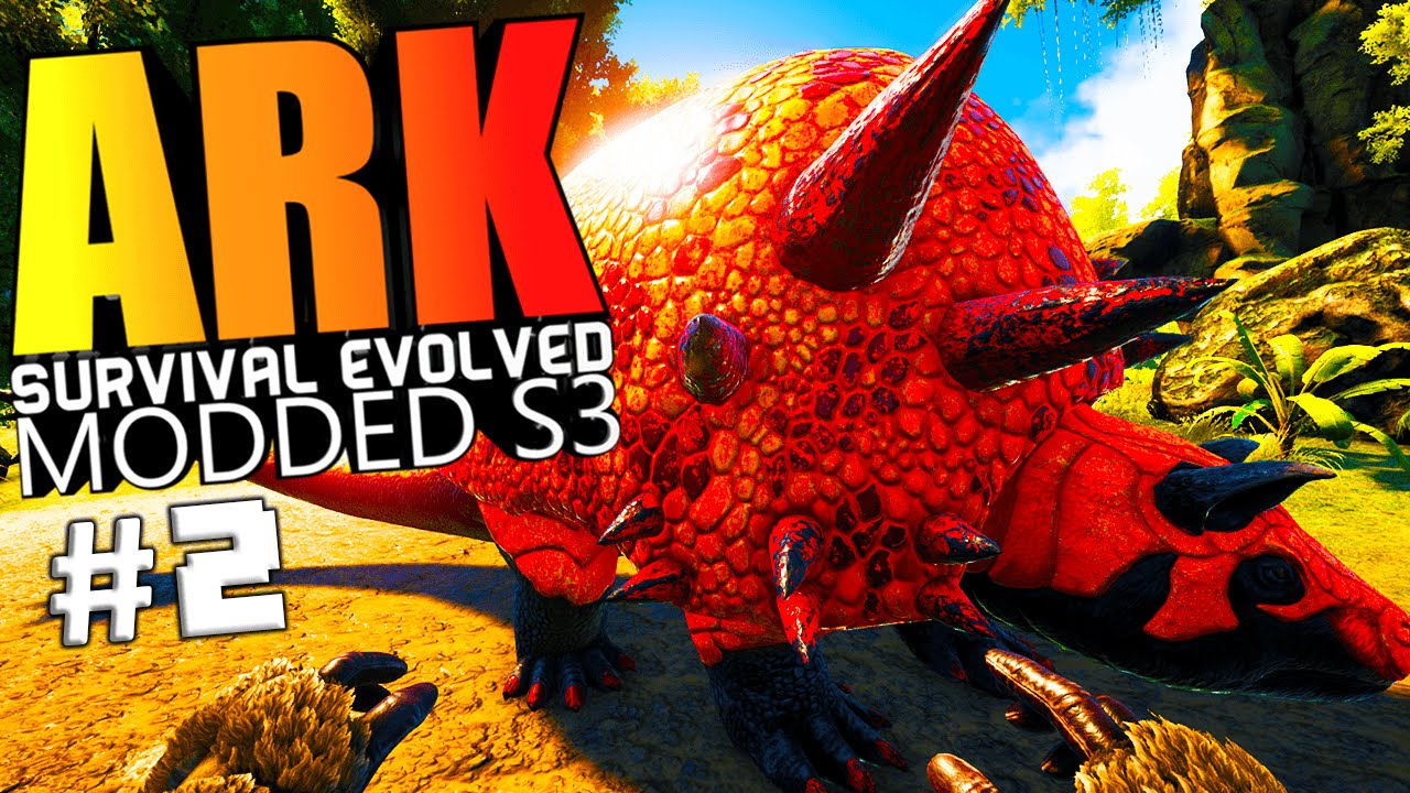 Ark Survival Evolved Badass Doedicurus Taming Fails Spawn Town Modded 2 Ark Mods Gameplay Youtube