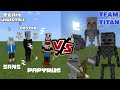 Team Undertale (Gaster, Sans, Papyrus) VS Team Skeleton Titans (Prime Skeleton, Titans) Minecraft PE