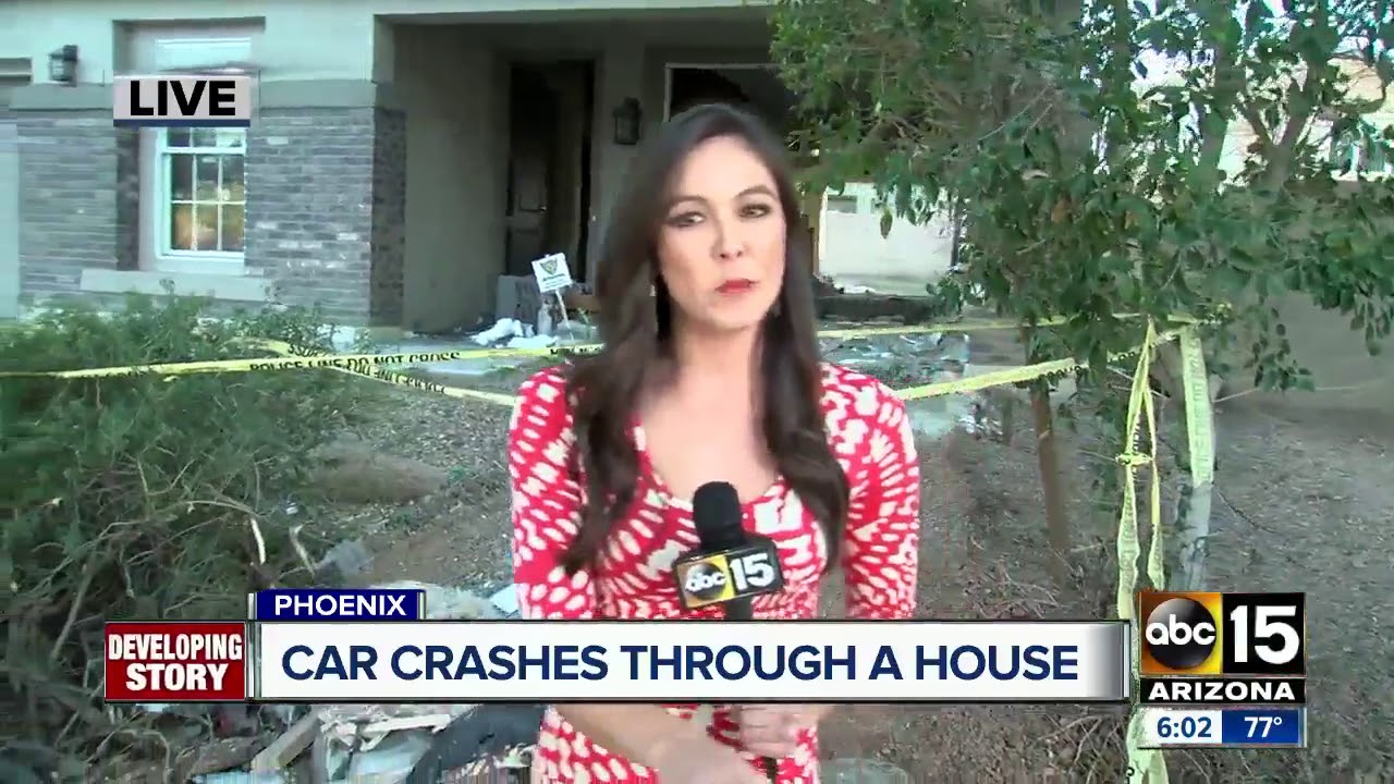 Police: Suspected impaired driver crashes through Phoenix house - YouTube