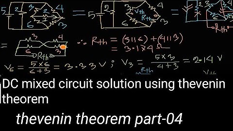 4 DC circuit problem solution using thevenin theorem #thevenintheorem