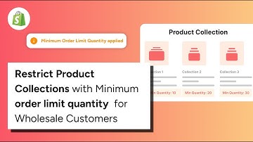 How to Set Minimum Order Quantity for Product Collections for Wholesale Customers on Shopify