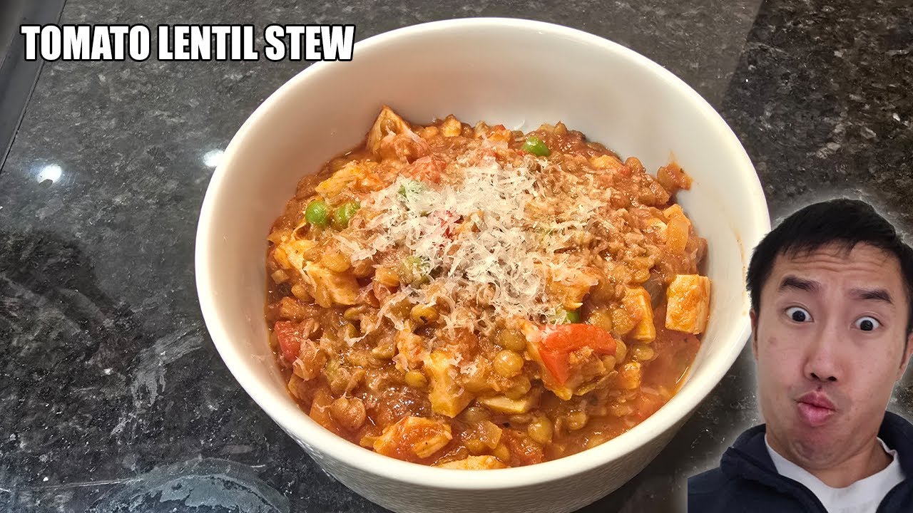 Tomato Lentil Stew with Pantry Staples
