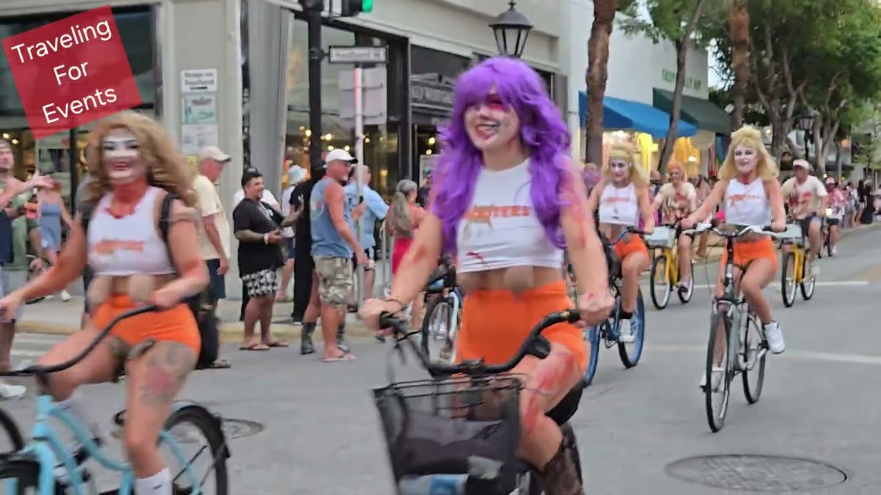 Zombie Bike Ride 2025 Fantasy Fest | Full 4K Walkthrough & Duval Street Madness Key West