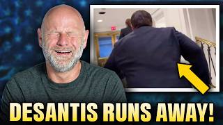 Panicked Ron DeSantis Filmed RUNNING From Reporters