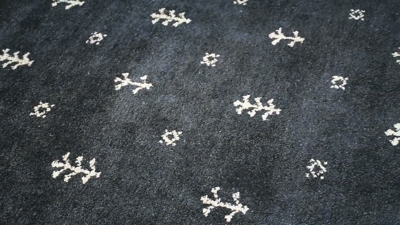 Hand Knotted Loom Silk Mix 6'x9' Area Rug Contemporary Charcoal White LSM501