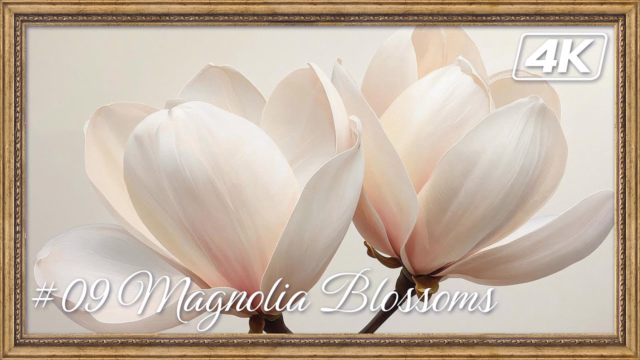 Timeless Florals #10 | Magnolia Blossoms (Oil Painting) | 4K Art Wallpaper | 2 Hours