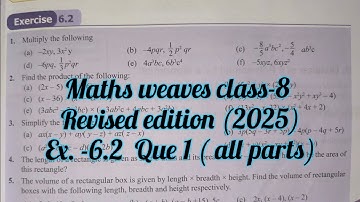 maths weaves class 8 chapter 6solutions exercise 6.2 | class 8  maths ex-6.2 | algebraic expression