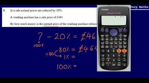 9. Reverse percentages (GCSE Maths - Edexcel Practice Tests Set 3 - 2H)