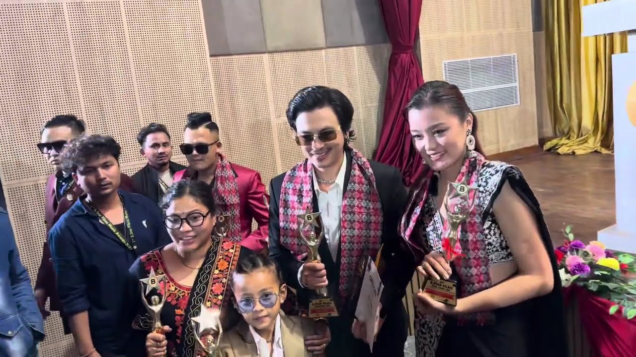 Paul Shah ( award Ceremony) Eleena Chauhan / Deepika Byambu/ Anjana Magar 