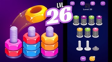 🏅 NUT SORT 🤪 Level 26 🧩 Gameplay Walkthrough